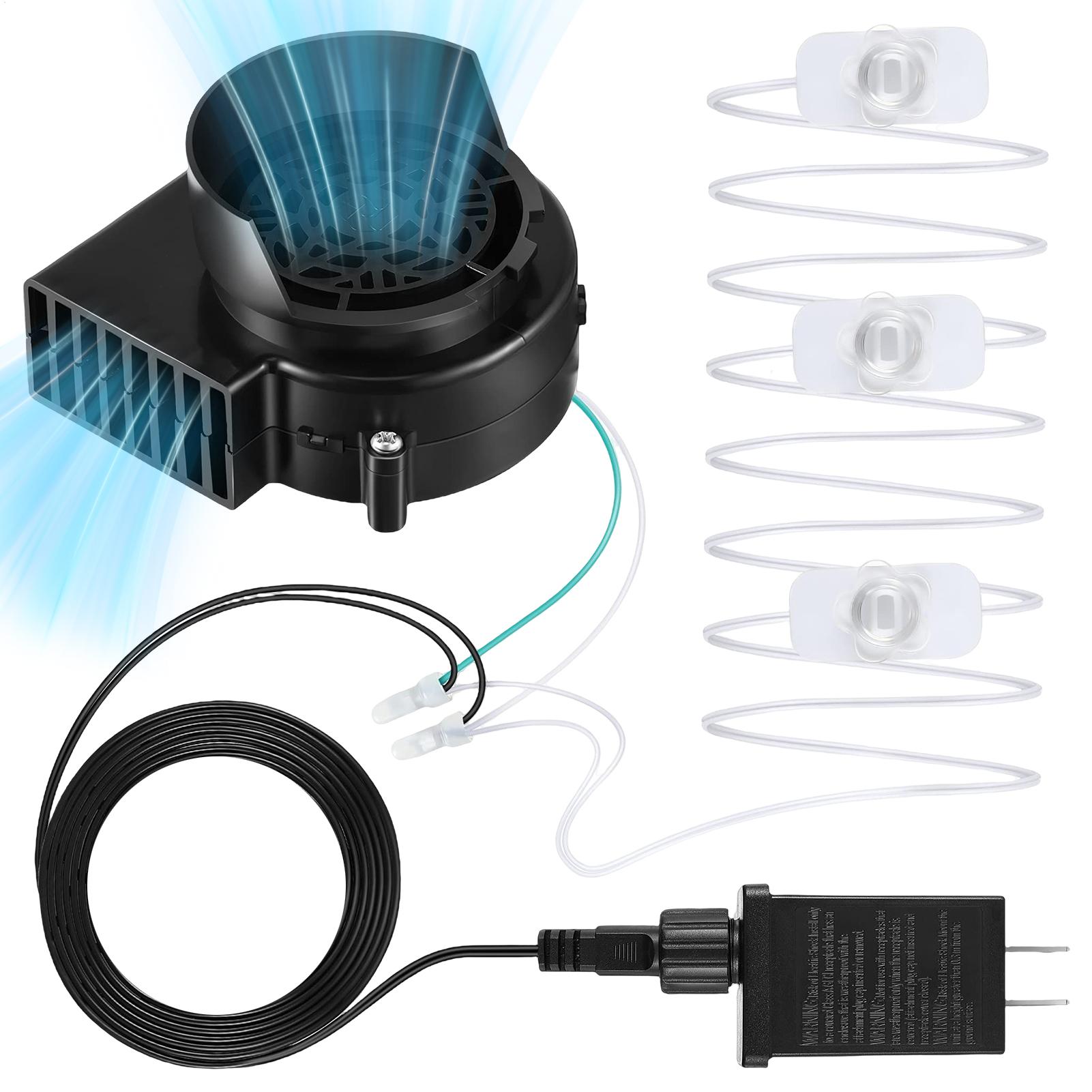 Home Office In Uk - 12V Aufblasbarer Luftgebläse-Ventilator mit LED-Lichterkette US/EU/UK-Stecker