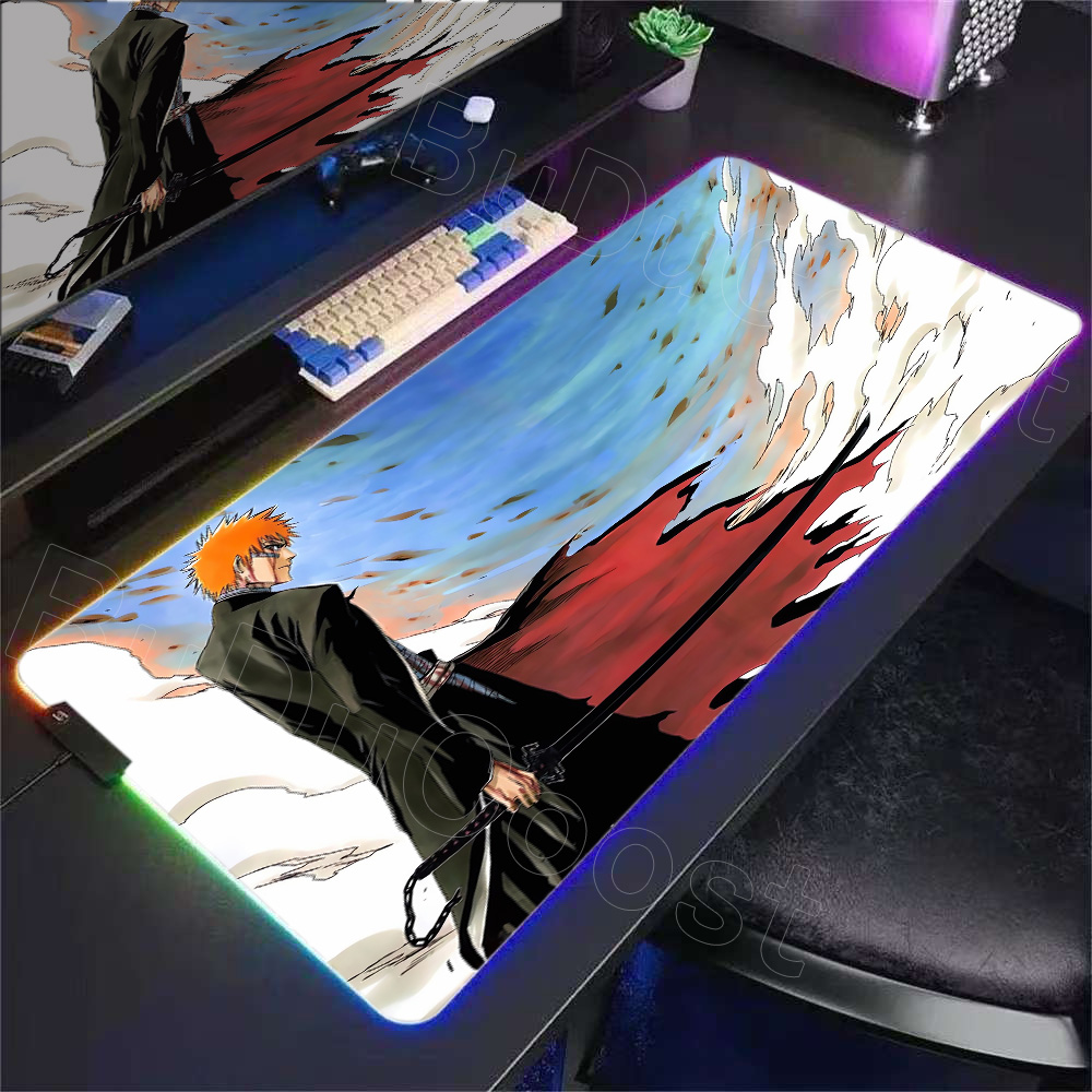 Home Office Bleaching - Japanisches Anime Cool Bleach RGB-Mauspad, Kurosaki