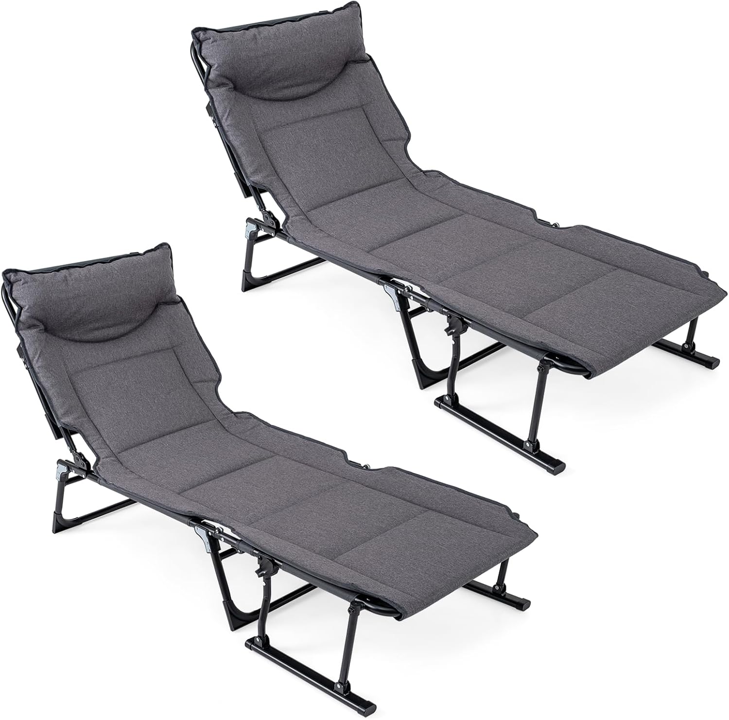 Home Office Headset - Klappbarer Gartenliegestuhl, 2er-Set, verstellbarer Liegestuhl, faltbares
