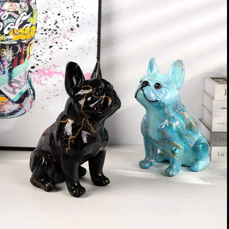 Home Office Expenses - Einfache Farbe glitzernde französische Bulldogge Kunststatue