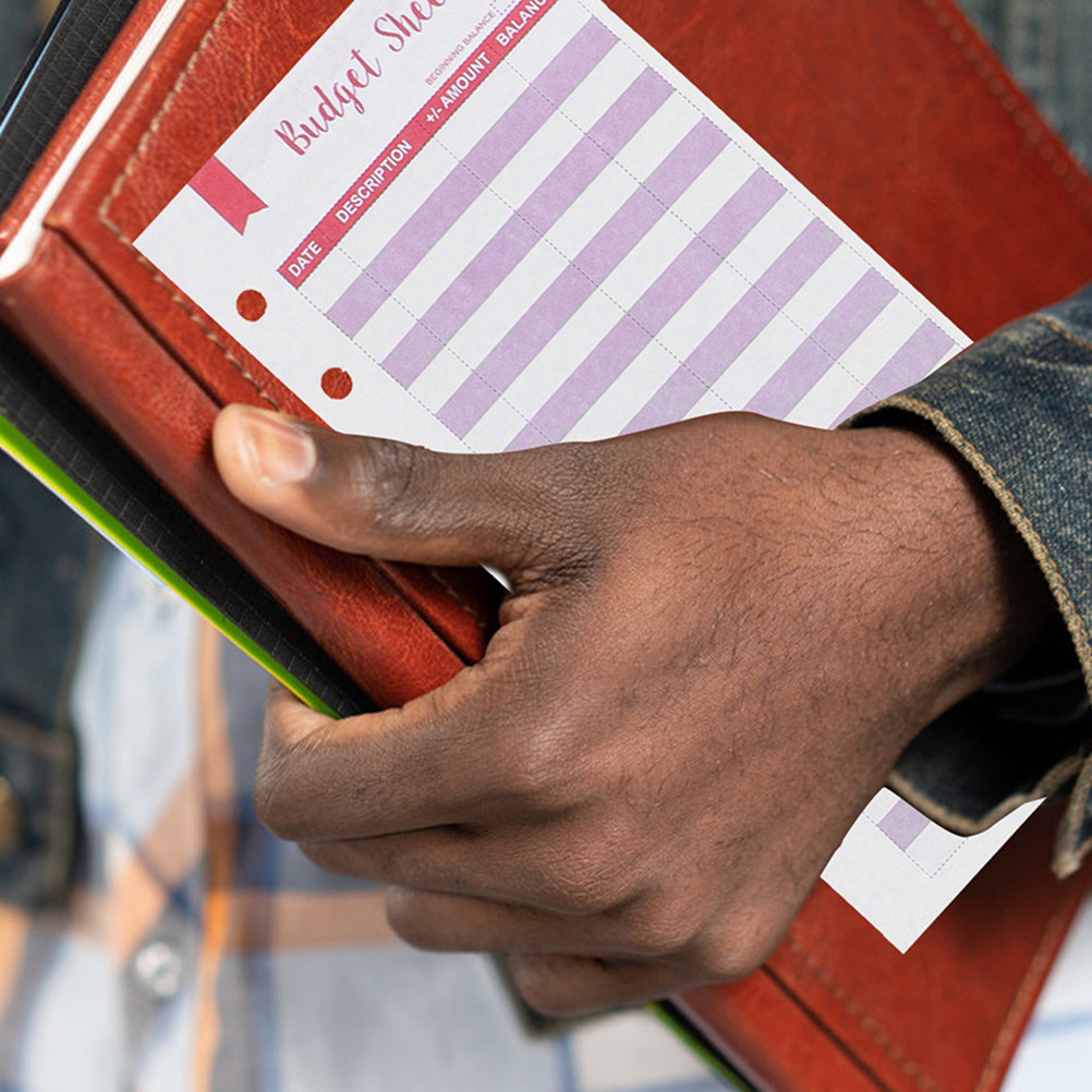 Home Office Expenses - 60 Blatt Tagesbudgetblätter A6, Ausgabenverfolgungsblätter, Bargeldbinder-Nachfüllblätter,