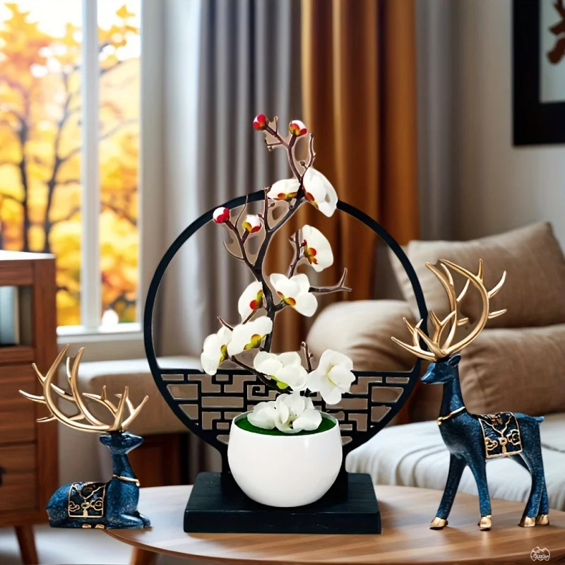 Home Office Headset - Künstlicher Pflaumenblüten-Bonsai im chinesischen Stil (Elegant)