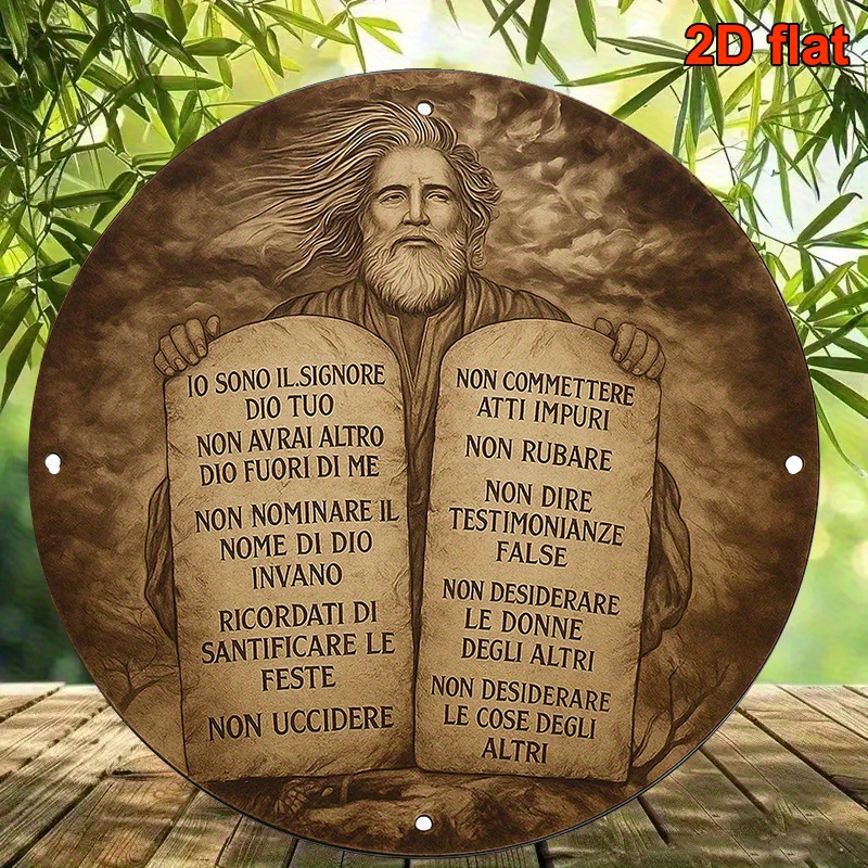 Home Office Decor - CIFBUY Rustikale italienische Moses 10 Gebote