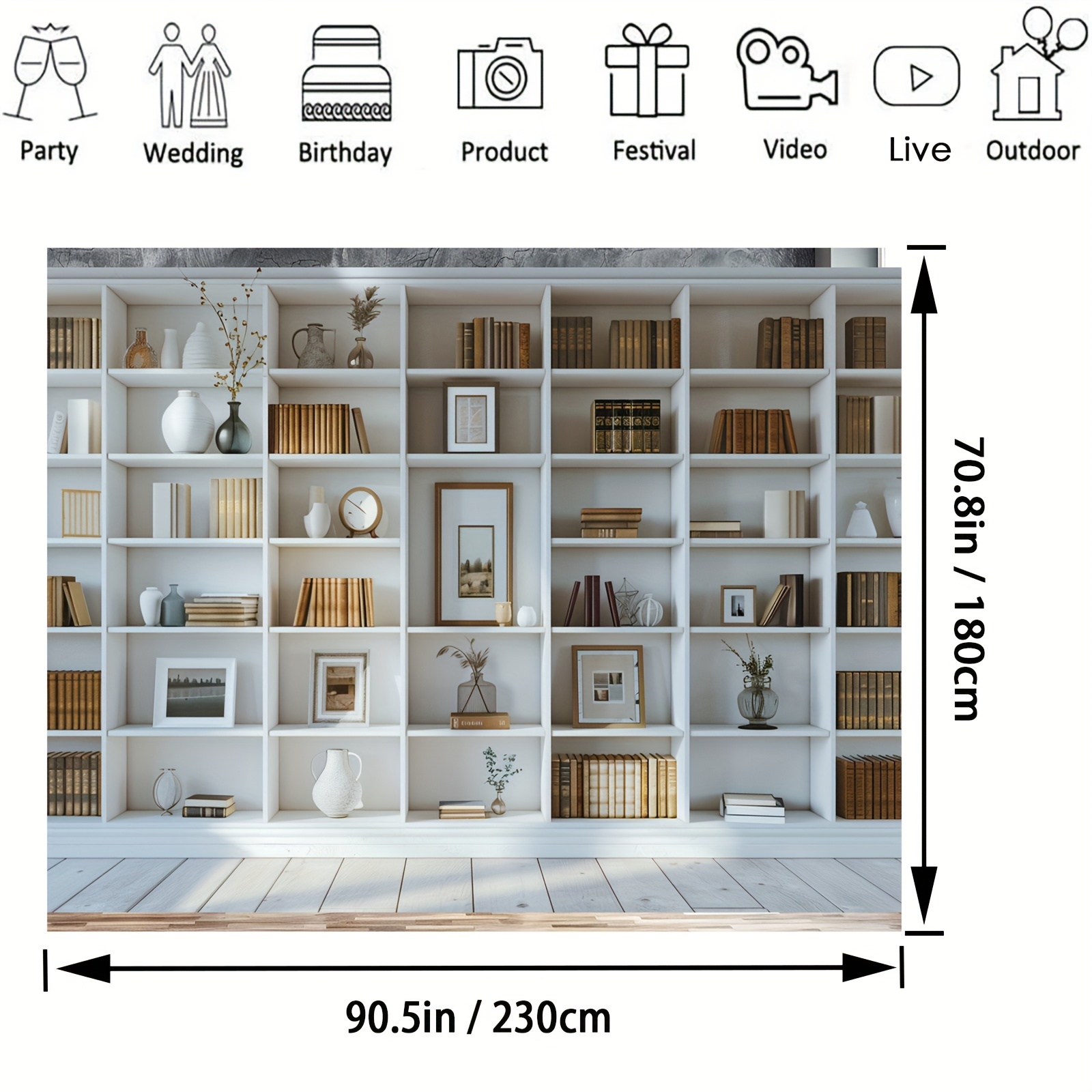 1 Stück weißer Bücherregal-Hin – Home Office Zoom Background Bewertung und Preis