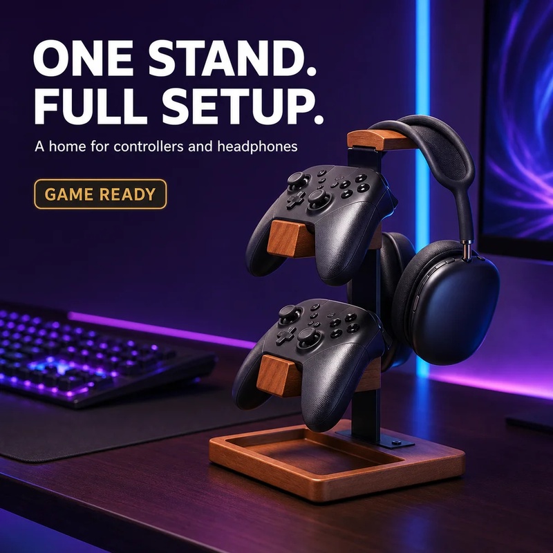 Hölzerner Kopfhörerständer Gam – Home Office Headset Bewertung und Preis