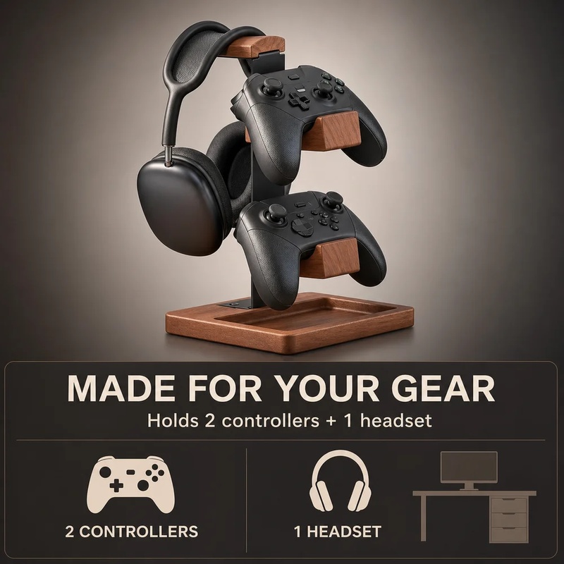 Hölzerner Kopfhörerständer Gam – Home Office Headset Bewertung und Preis